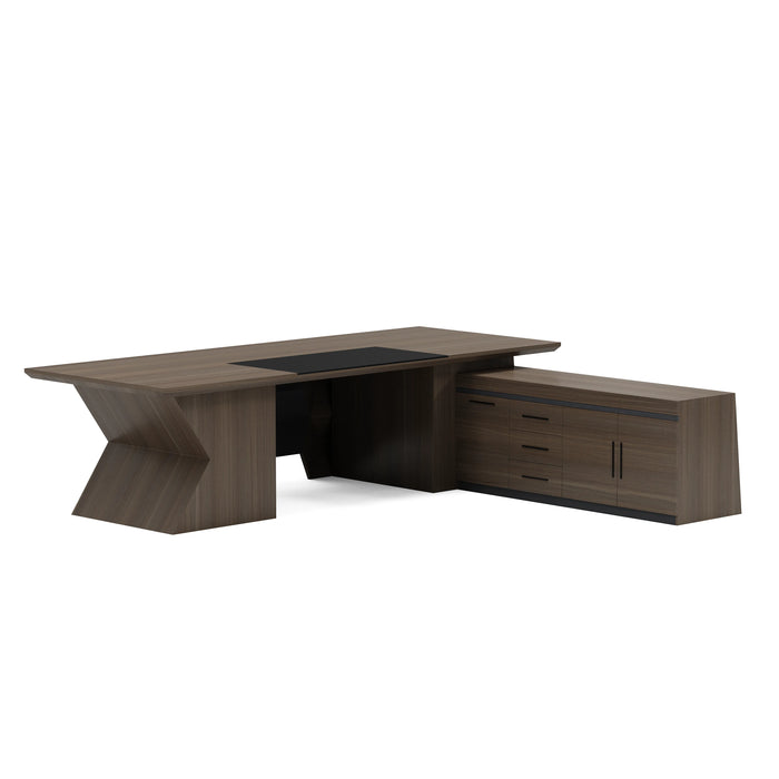 Pariah 110-126" L-shaped Executive Desk | AF Essence Firewood WX-P3501