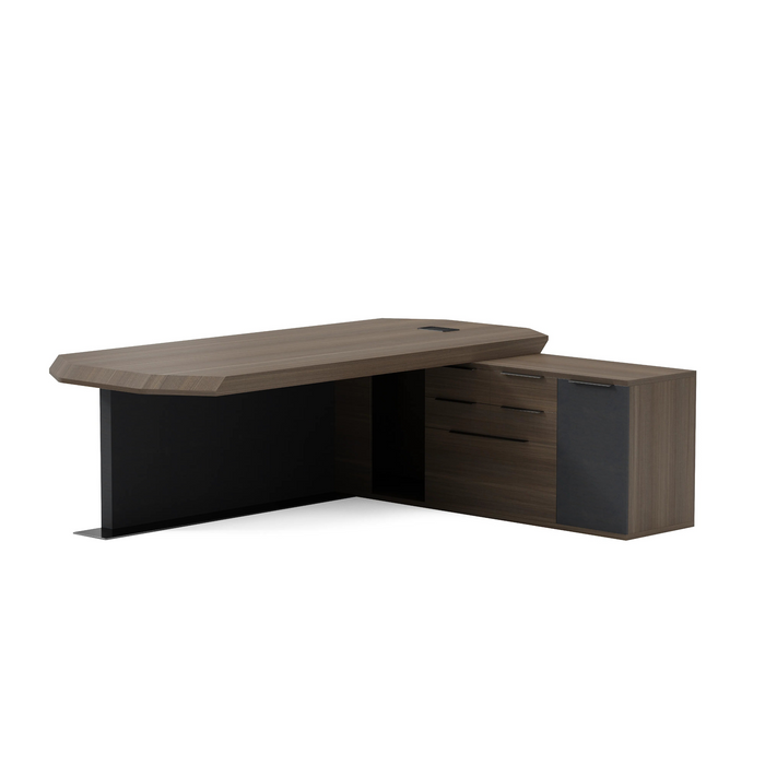 Khloe 95" L-shaped Executive Desk | AF Essence Firewood WX-P3502