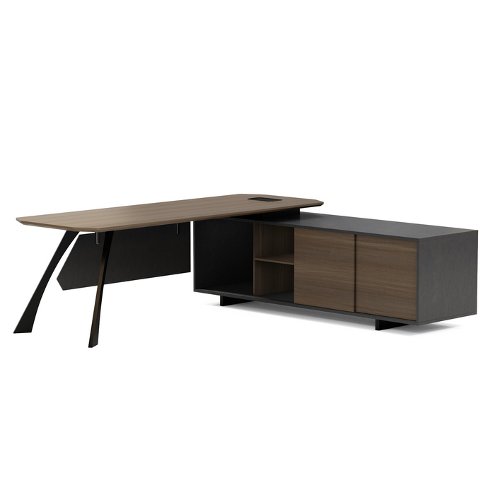 Nikolai 87" L-shaped Executive Desk | AF Essence Tribeca WX-N2805