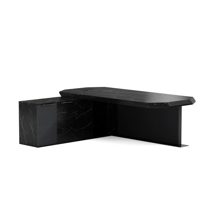 Khloe 95" L-shaped Executive Desk | AF Essence Firewood WX-P3502