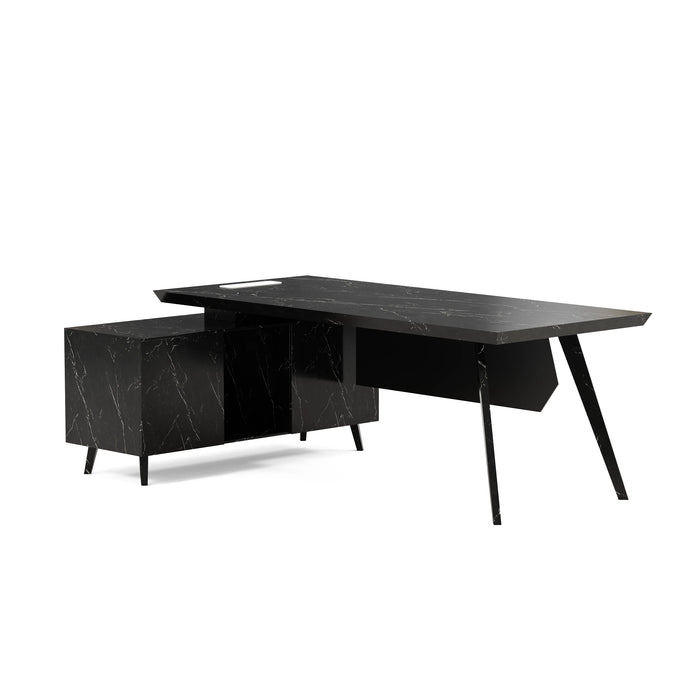 Granger 79" L-shaped Executive Desk | AF Essence Mooreen WX-E1507