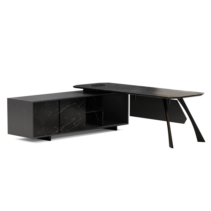 Nikolai 87" L-shaped Executive Desk | AF Essence Tribeca WX-N2805