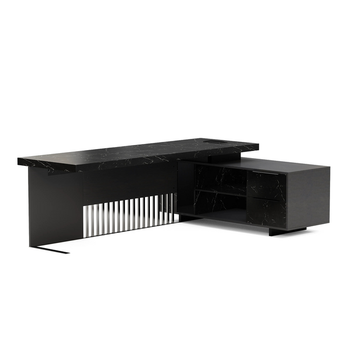 Cecilia 95" L-shaped Executive Desk | AF Essence Tribeca WX-N2802