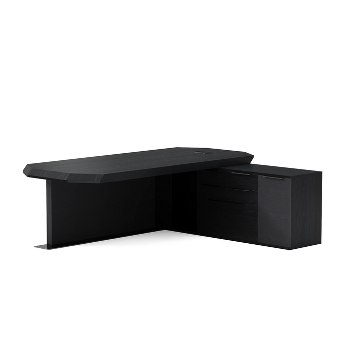 Khloe 95" L-shaped Executive Desk | AF Essence Firewood WX-P3502