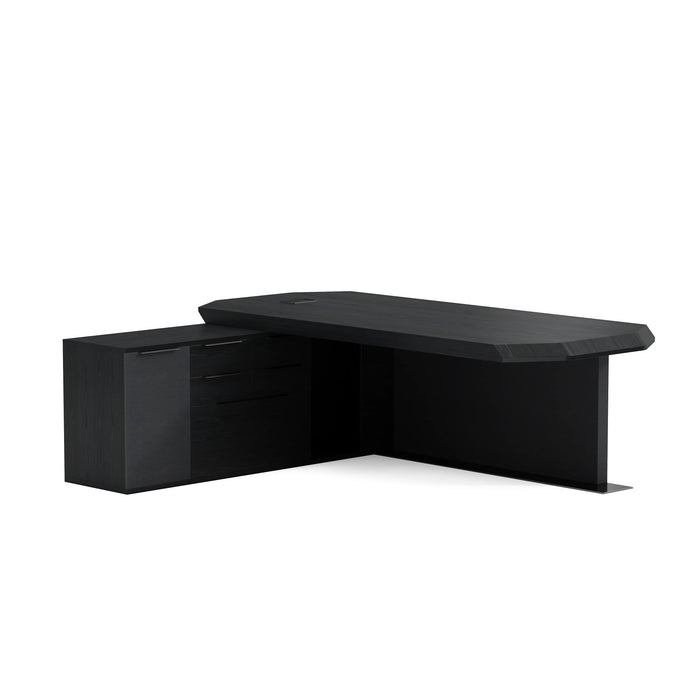 Khloe 95" L-shaped Executive Desk | AF Essence Firewood WX-P3502