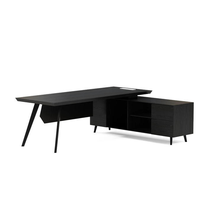 Pacific 87" L-shaped Executive Desk | AF Essence Mooreen WX-E1505