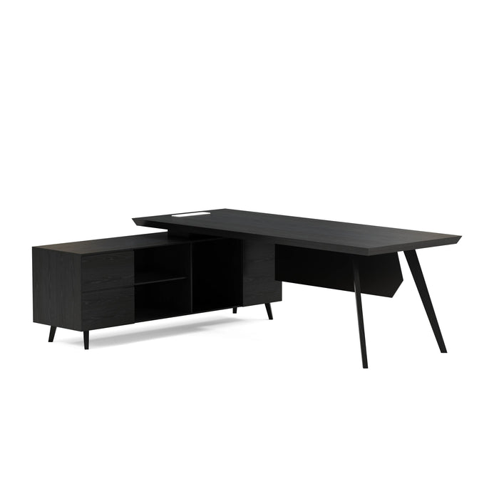 Pacific 87" L-shaped Executive Desk | AF Essence Mooreen WX-E1505