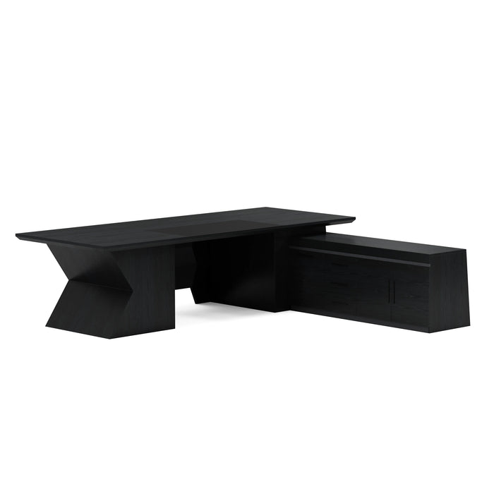 Pariah 110-126" L-shaped Executive Desk | AF Essence Firewood WX-P3501