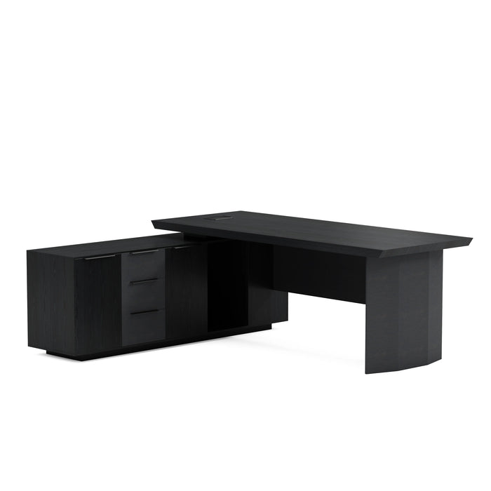 Parker 78" L-shaped Executive Desk | AF Essence Firewood WX-P3507