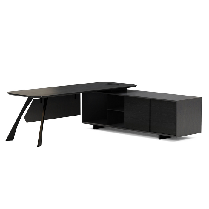 Nikolai 87" L-shaped Executive Desk | AF Essence Tribeca WX-N2805