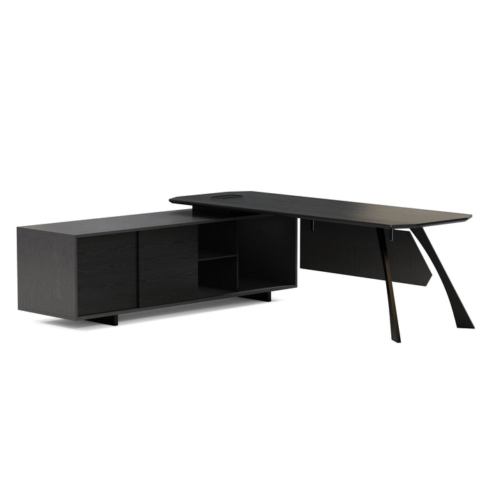 Nikolai 87" L-shaped Executive Desk | AF Essence Tribeca WX-N2805