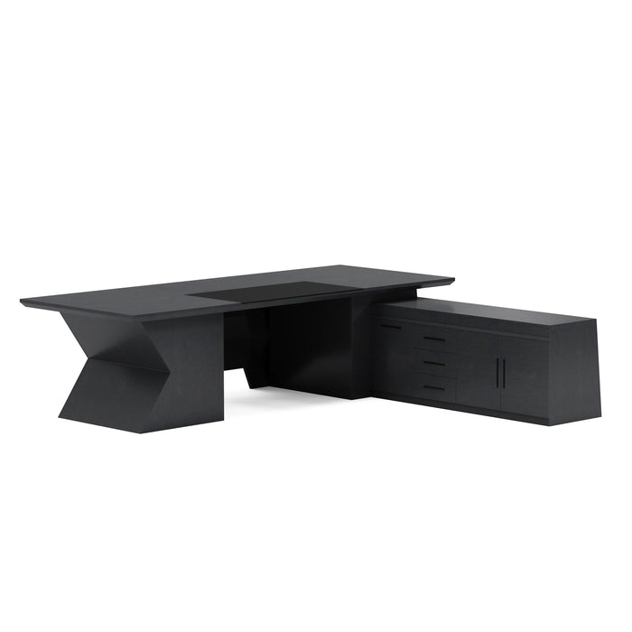 Pariah 110-126" L-shaped Executive Desk | AF Essence Firewood WX-P3501