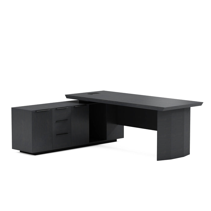 Parker 78" L-shaped Executive Desk | AF Essence Firewood WX-P3507