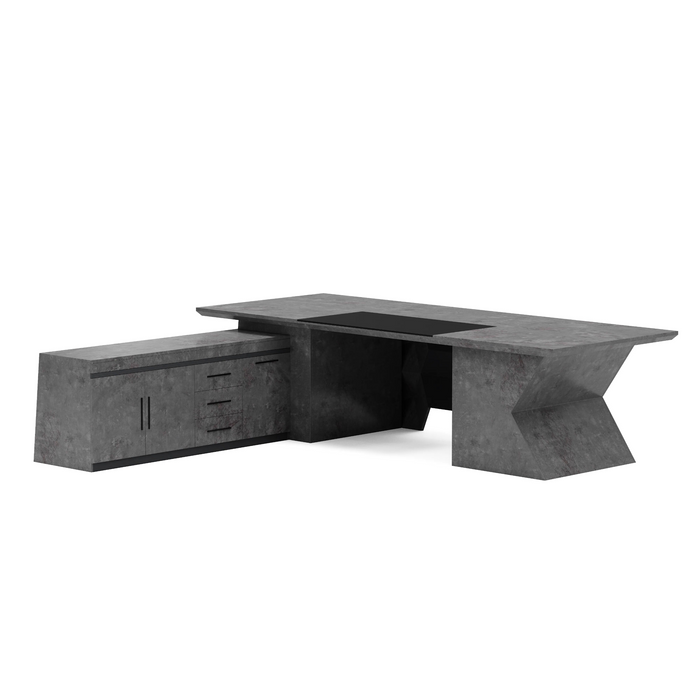 Pariah 110-126" L-shaped Executive Desk | AF Essence Firewood WX-P3501