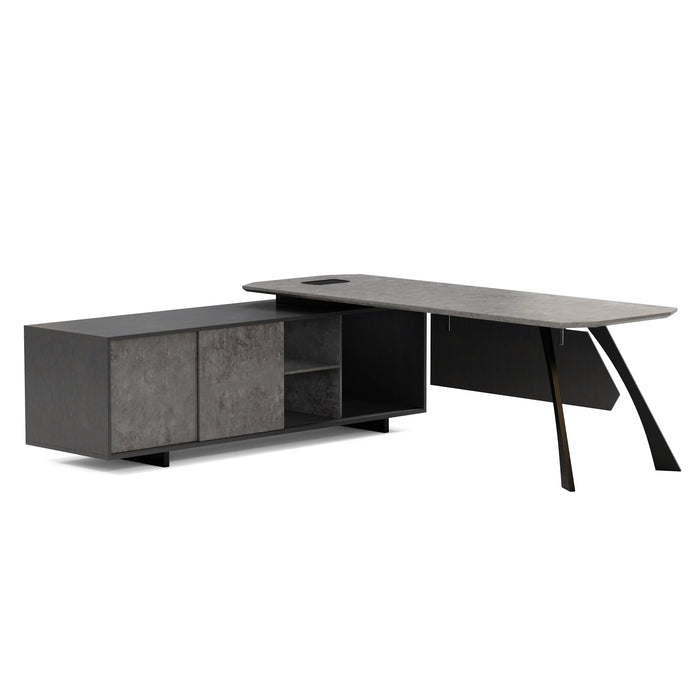 Nikolai 87" L-shaped Executive Desk | AF Essence Tribeca WX-N2805