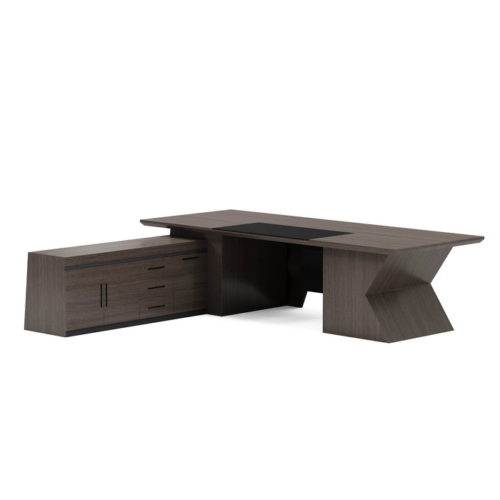 Pariah 110-126" L-shaped Executive Desk | AF Essence Firewood WX-P3501