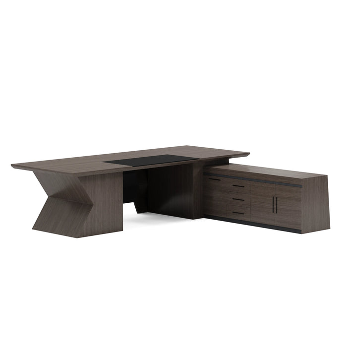 Pariah 110-126" L-shaped Executive Desk | AF Essence Firewood WX-P3501