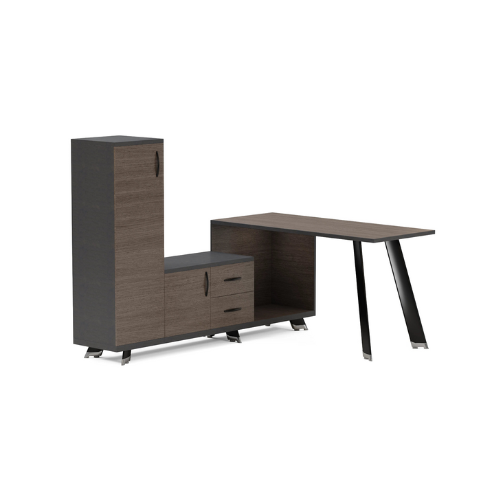 Christian 55" L-shaped Executive Desk | AF Essence Tribeca WX-NW003