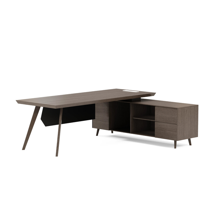 Pacific 87" L-shaped Executive Desk | AF Essence Mooreen WX-E1505