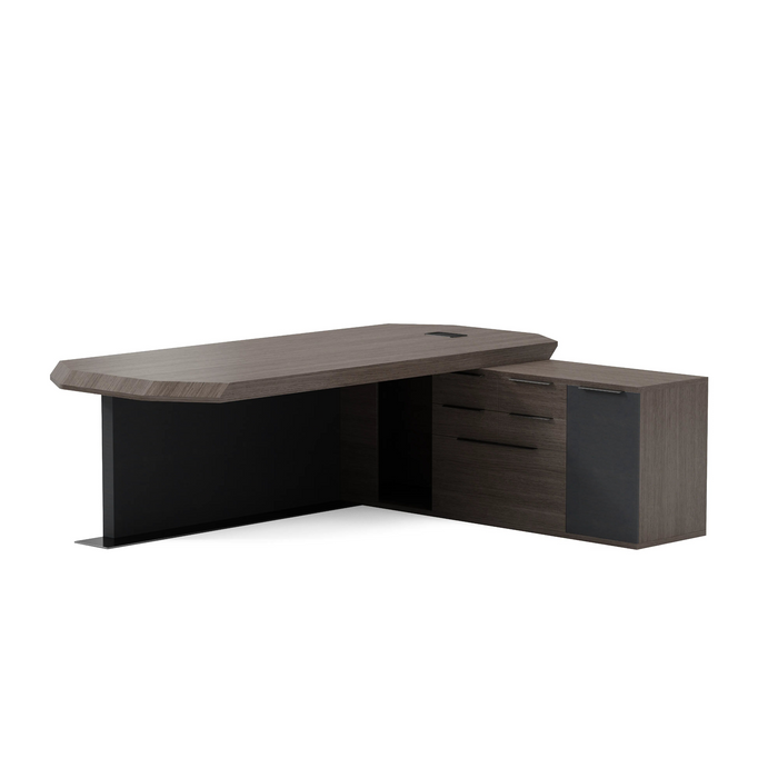 Khloe 95" L-shaped Executive Desk | AF Essence Firewood WX-P3502