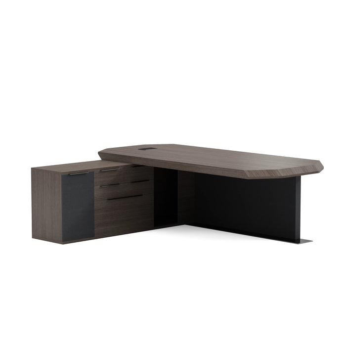 Khloe 95" L-shaped Executive Desk | AF Essence Firewood WX-P3502