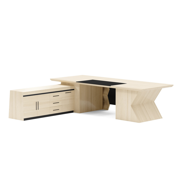 Pariah 110-126" L-shaped Executive Desk | AF Essence Firewood WX-P3501