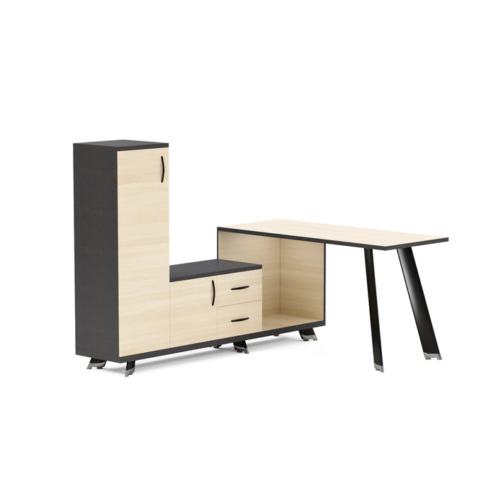 Christian 55" L-shaped Executive Desk | AF Essence Tribeca WX-NW003