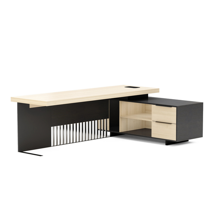 Cecilia 95" L-shaped Executive Desk | AF Essence Tribeca WX-N2802