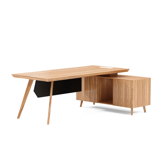 Granger 79" L-shaped Executive Desk | AF Essence Mooreen WX-E1507