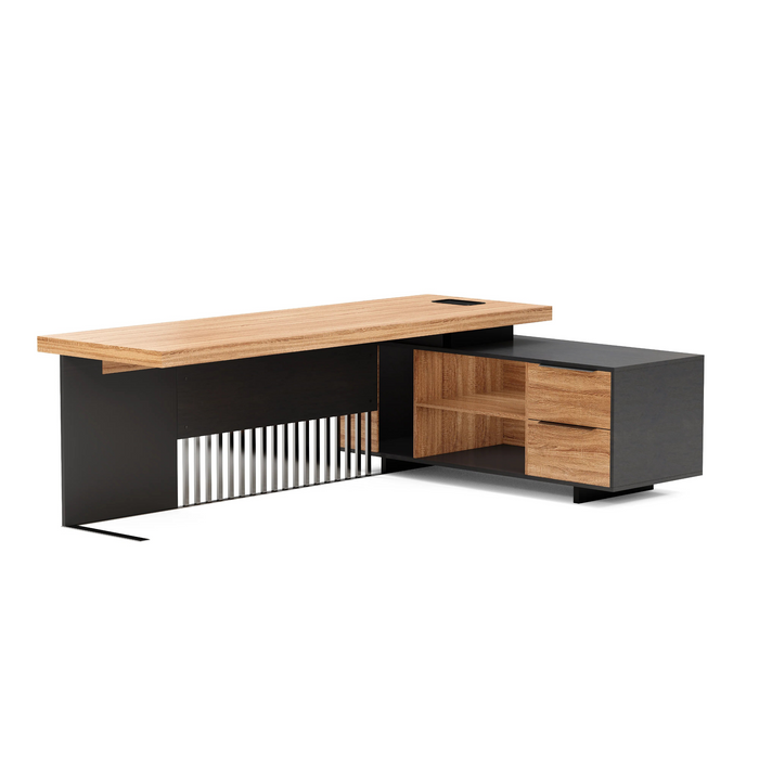 Cecilia 95" L-shaped Executive Desk | AF Essence Tribeca WX-N2802