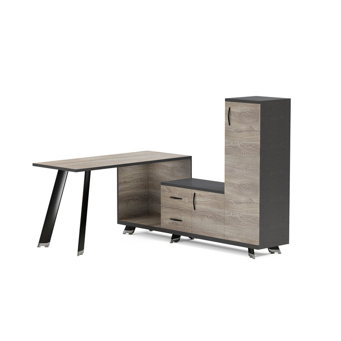 Christian 55" L-shaped Executive Desk | AF Essence Tribeca WX-NW003