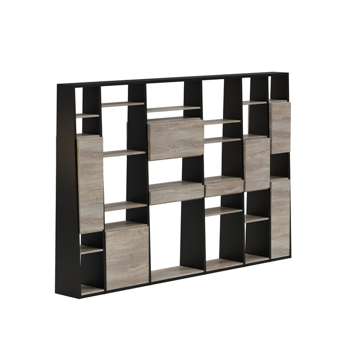 Winona 90-129" Open Display Wall Shelving Unit | AF Essence Tribeca  WX-NS2802