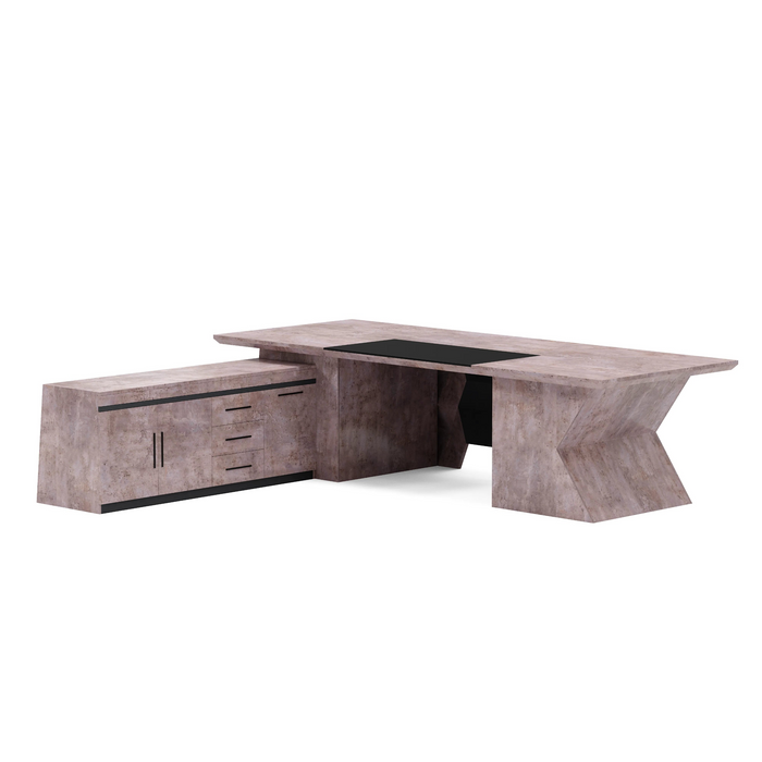 Pariah 110-126" L-shaped Executive Desk | AF Essence Firewood WX-P3501