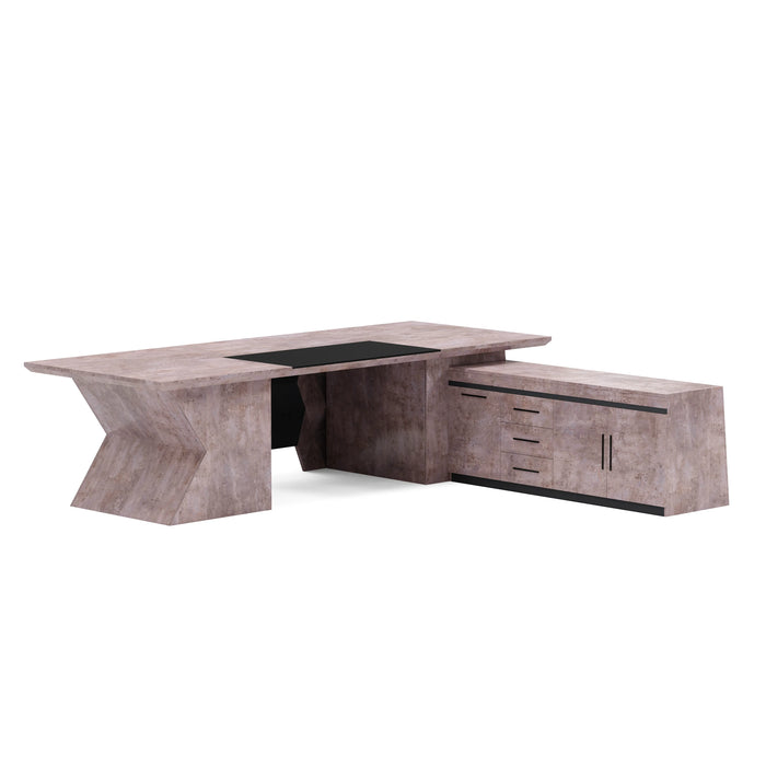 Pariah 110-126" L-shaped Executive Desk | AF Essence Firewood WX-P3501