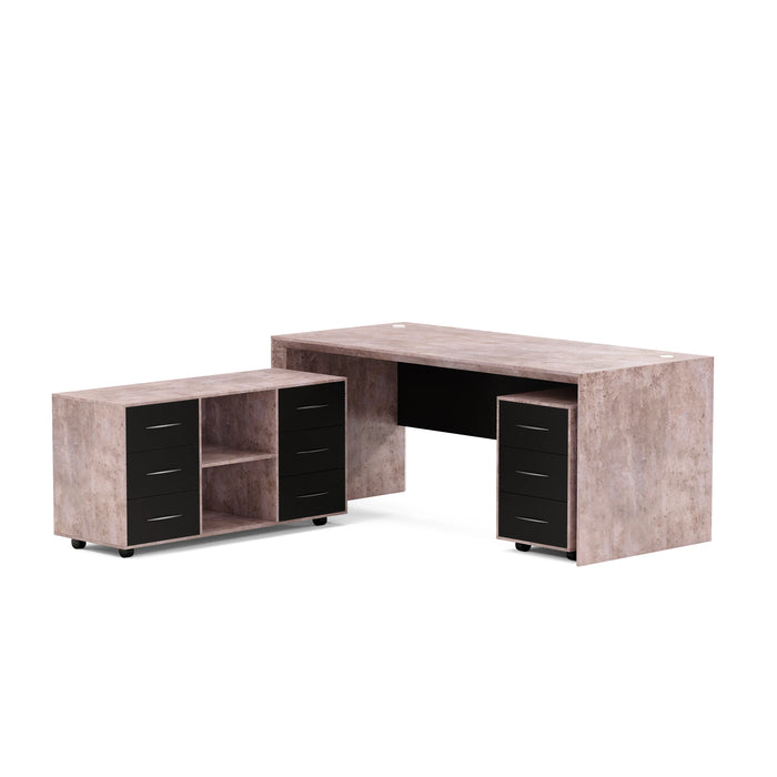 Neptune 63-71" Rectangular Executive Desk with Mobile Return | AF Essence Mooreen WX-E1508