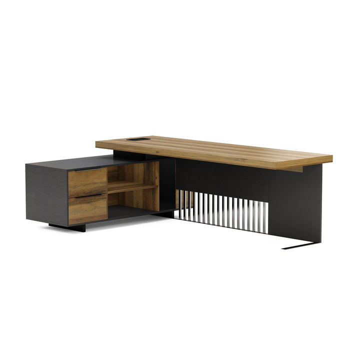 Cecilia 95" L-shaped Executive Desk | AF Essence Tribeca WX-N2802