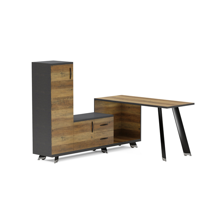 Christian 55" L-shaped Executive Desk | AF Essence Tribeca WX-NW003