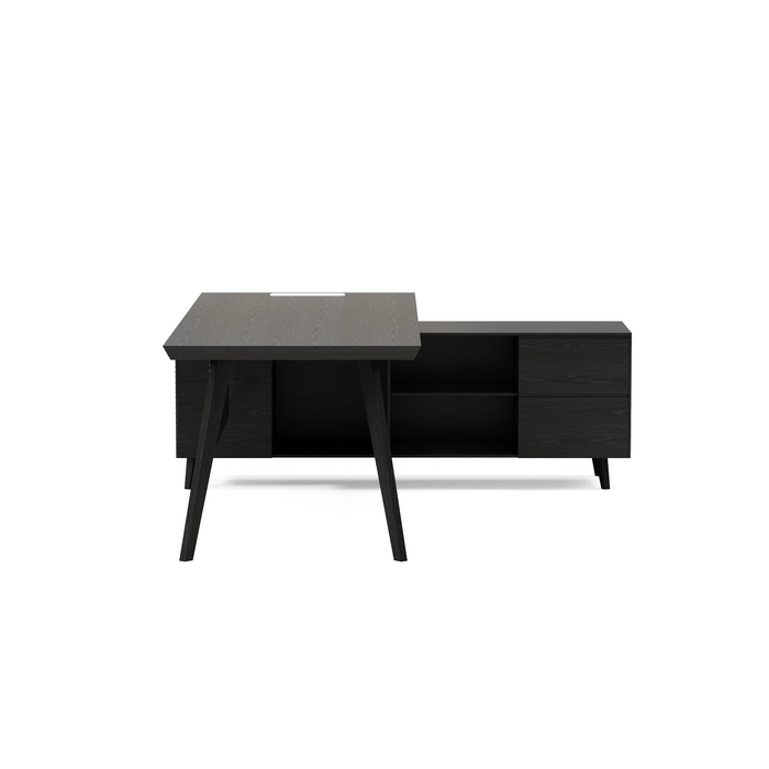 Pacific 87" L-shaped Executive Desk | AF Essence Mooreen WX-E1505