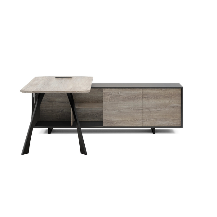 Nikolai 87" L-shaped Executive Desk | AF Essence Tribeca WX-N2805