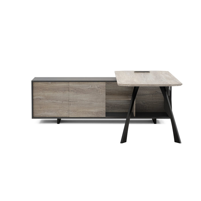 Nikolai 87" L-shaped Executive Desk | AF Essence Tribeca WX-N2805