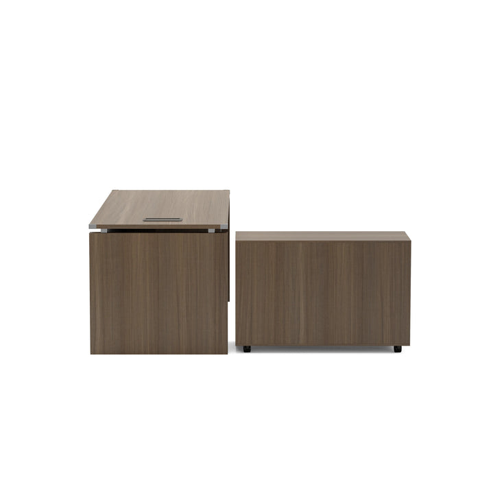 Escritorio ejecutivo rectangular Angel de 79" con gabinetes de almacenamiento | AF Essence Carnegie WX-M2506