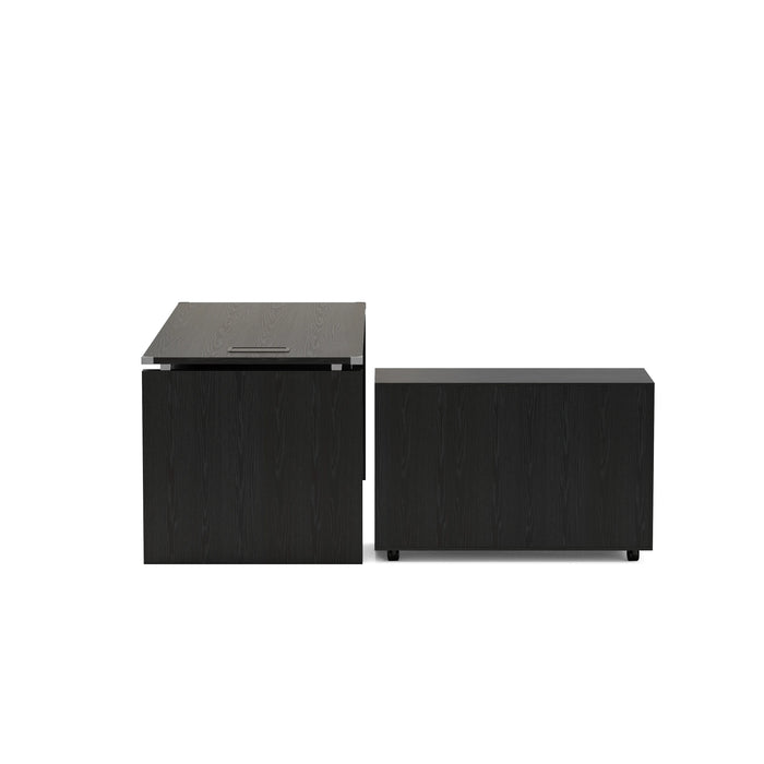 Escritorio ejecutivo rectangular Angel de 79" con gabinetes de almacenamiento | AF Essence Carnegie WX-M2506