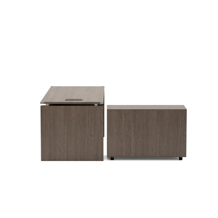 Escritorio ejecutivo rectangular Angel de 79" con gabinetes de almacenamiento | AF Essence Carnegie WX-M2506