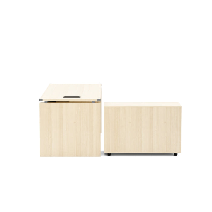 Escritorio ejecutivo rectangular Angel de 79" con gabinetes de almacenamiento | AF Essence Carnegie WX-M2506