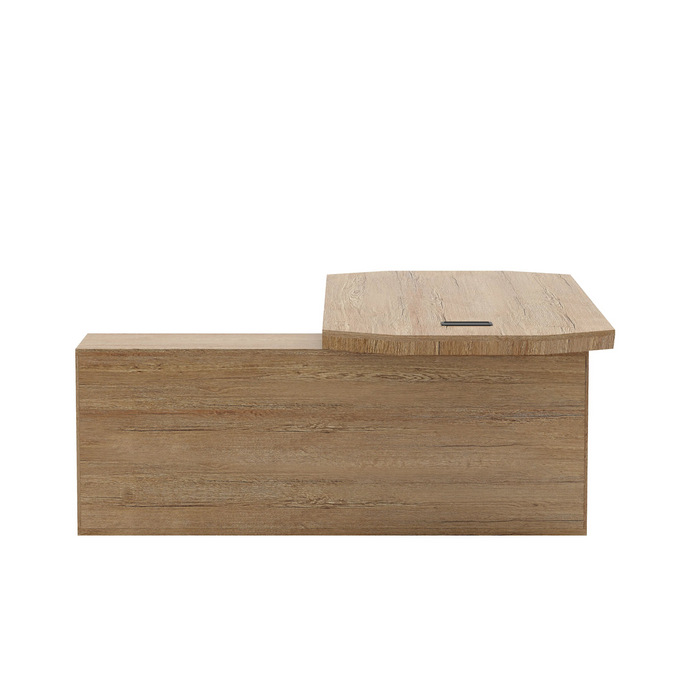 Khloe 95" L-shaped Executive Desk | AF Essence Firewood WX-P3502