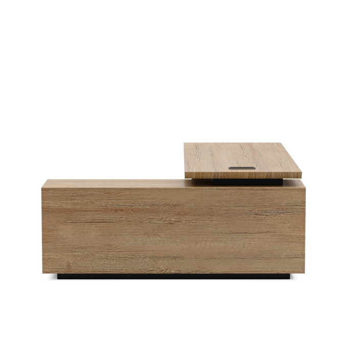 Parker 78" L-shaped Executive Desk | AF Essence Firewood WX-P3507