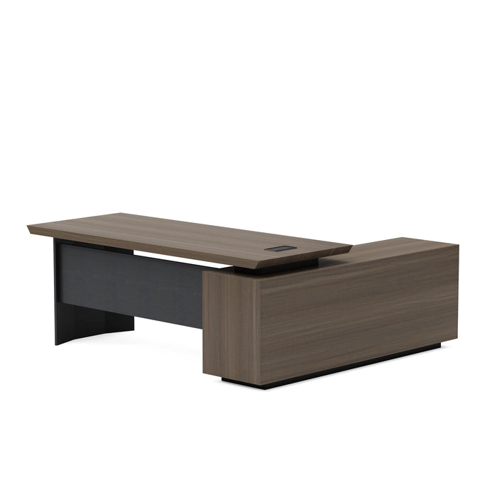 Parker 78" L-shaped Executive Desk | AF Essence Firewood WX-P3507