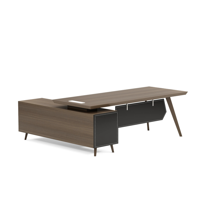 Pacific 87" L-shaped Executive Desk | AF Essence Mooreen WX-E1505