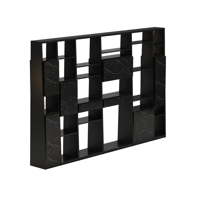 Winona 90-129" Open Display Wall Shelving Unit | AF Essence Tribeca  WX-NS2802