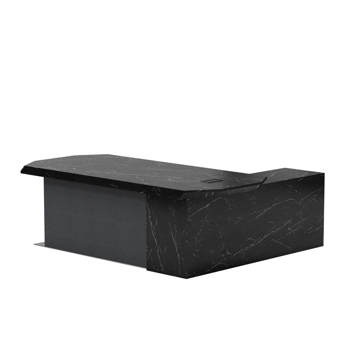 Khloe 95" L-shaped Executive Desk | AF Essence Firewood WX-P3502